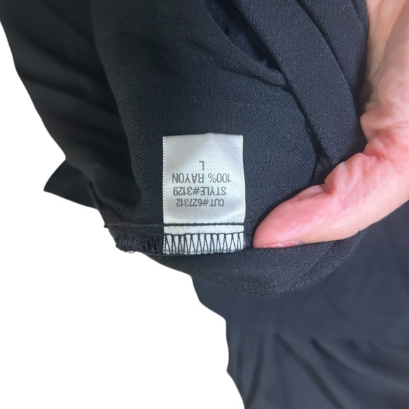 XCVI black rayon Maxi sleeveless dress size large lagenlook grunge bohemian art - Picture 9 of 11